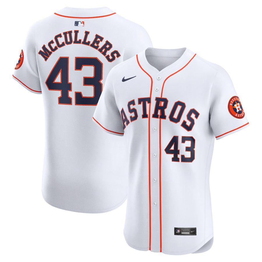 Men Houston Astros 43 Lance McCullers Jr. Nike White Home Elite Player MLB Jersey